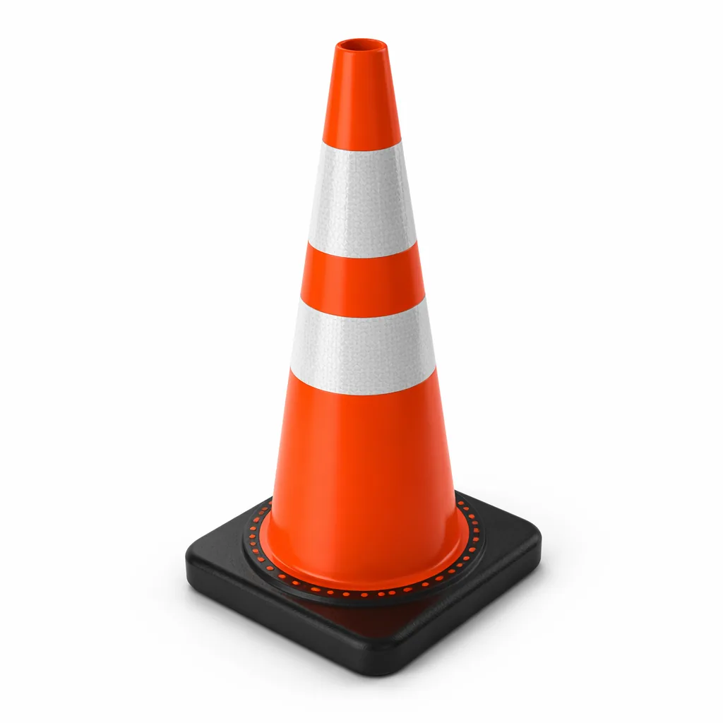 75cm PVC Traffic Cone with Weighted Base