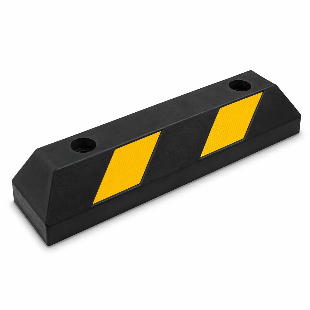 600mm Rubber Wheel Stopper 2-Hole
