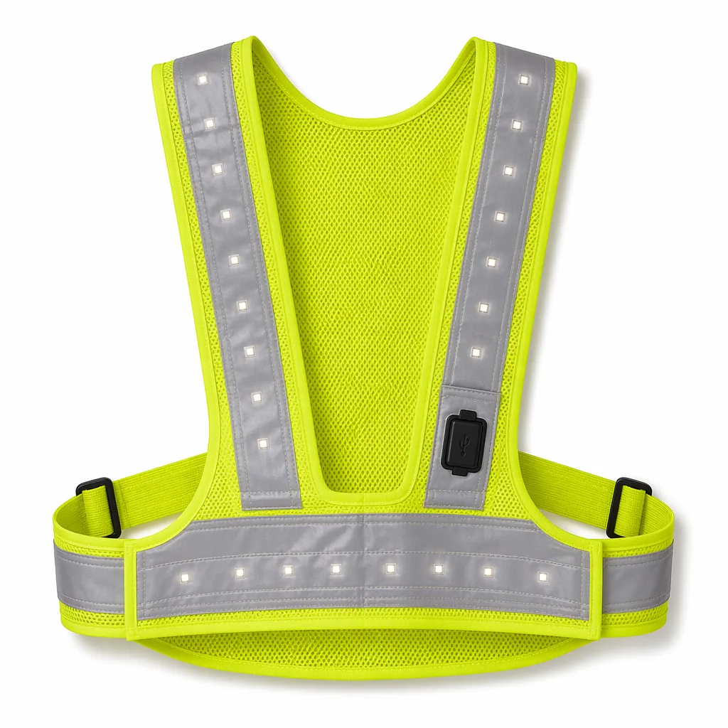 LED Reflective Safety Vest USB Charging
