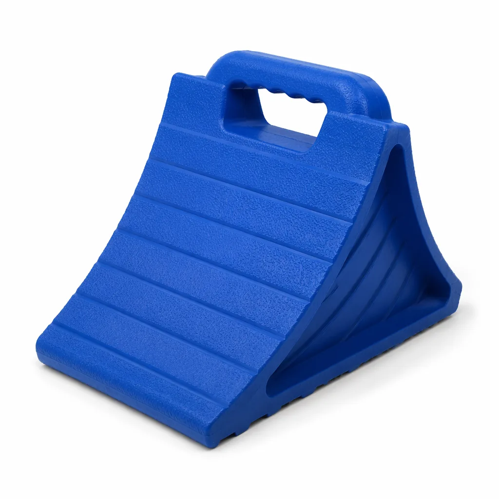 Heavy Duty Blue Rubber Aircraft Wheel Chock